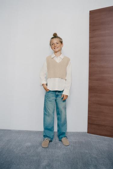 CAMISA POPELÍN COMBINADA PUNTO - Arena de Zara