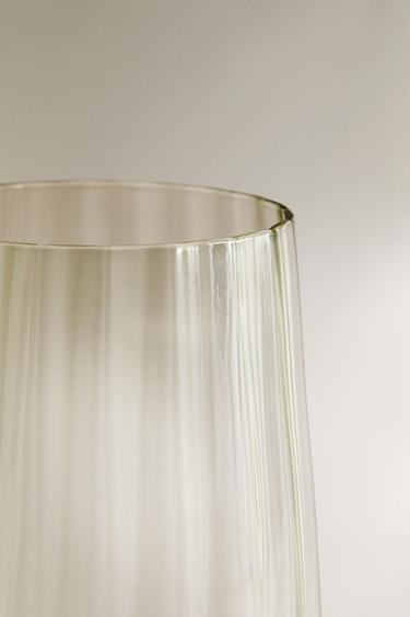 GLASS WITH LINES - Green by Zara - Image 4