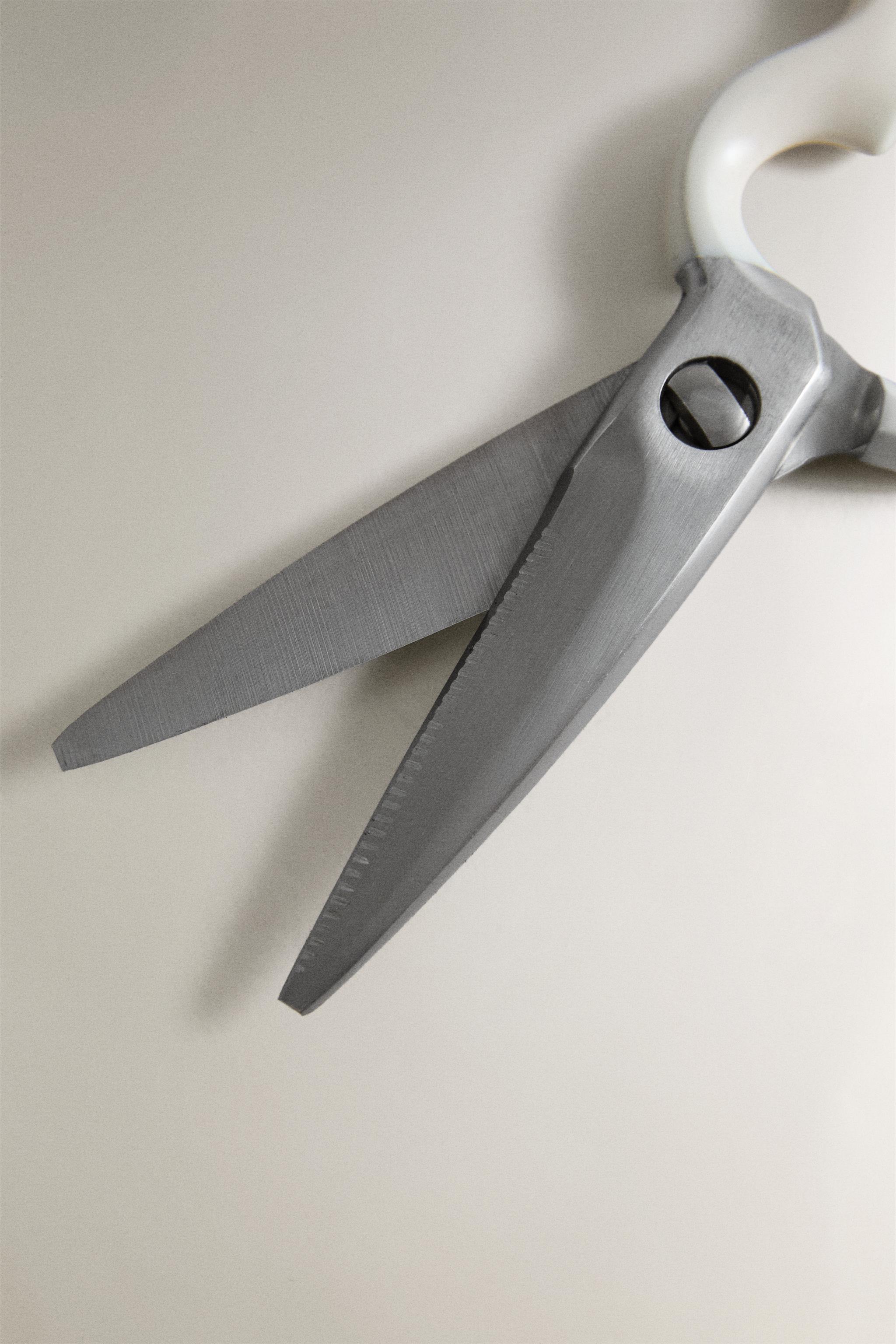 STEEL KITCHEN SCISSORS — Light brown