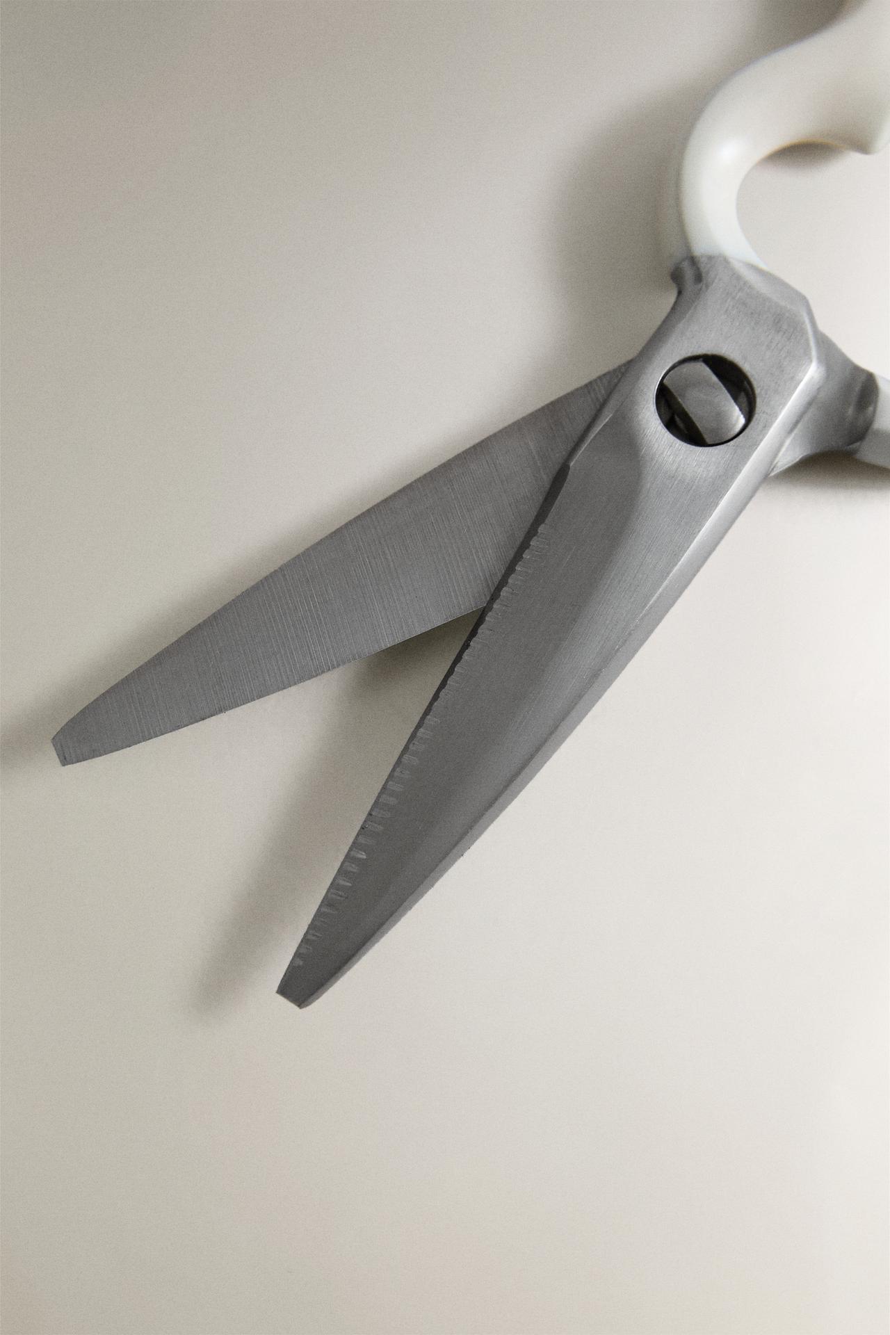 STEEL KITCHEN SCISSORS — Light brown