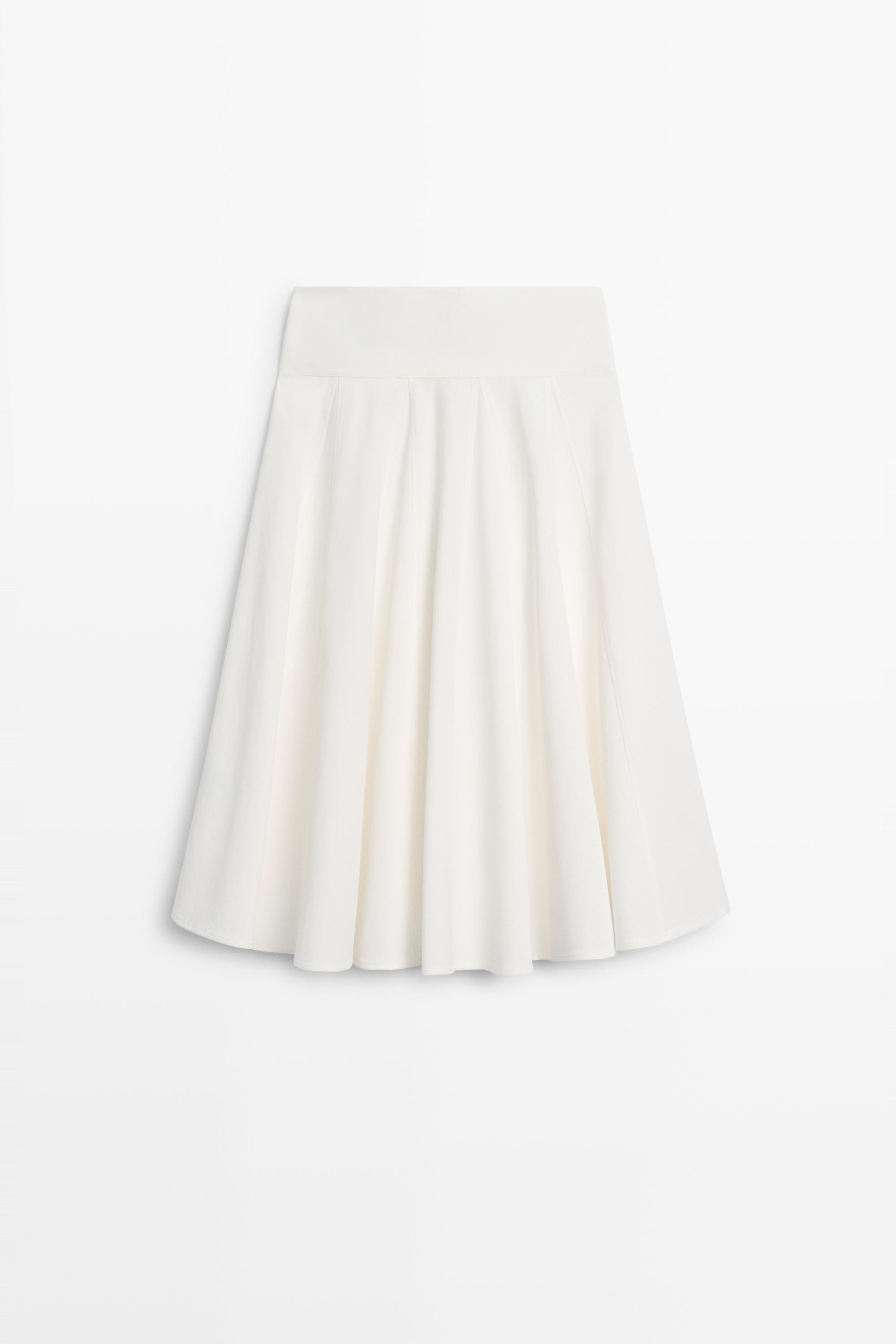 Flared midi skirt with sash detail