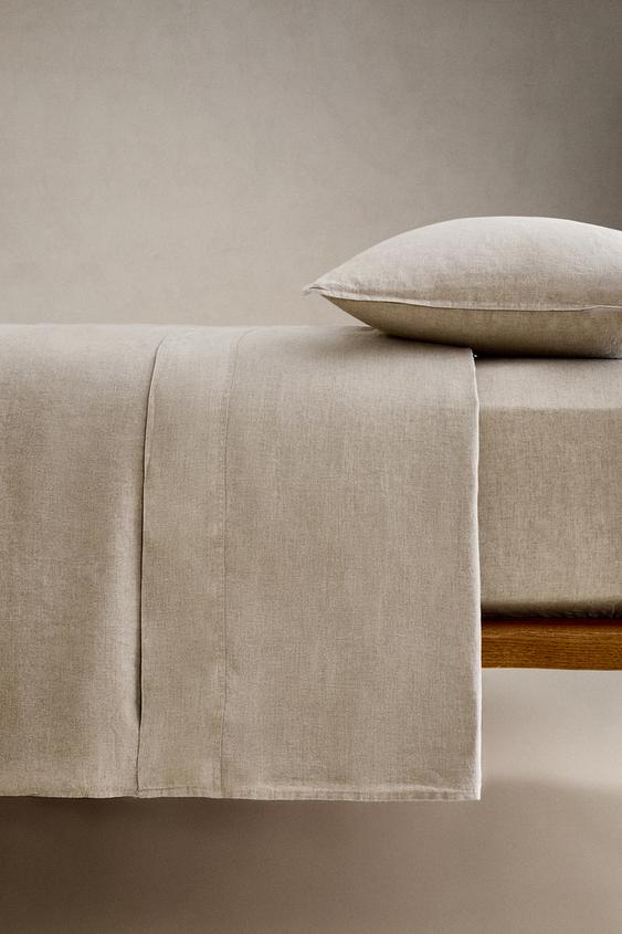 DRAP-HOUSSE LIN | 30 CM DE HAUT - Beige clair de Zara - Image 2