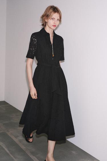 ROBE CHEMISE BRODERIES ZW COLLECTION - Noir de Zara - Image 0