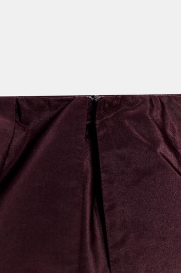 VOLUMINOUS MIDI SKIRT - Burgundy by Zara - Image 10