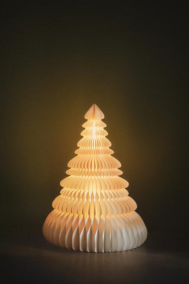 SAPIN NOËL PAPIER LUMINEUX SOL (100 cm) - Blanc de Zara - Image 5