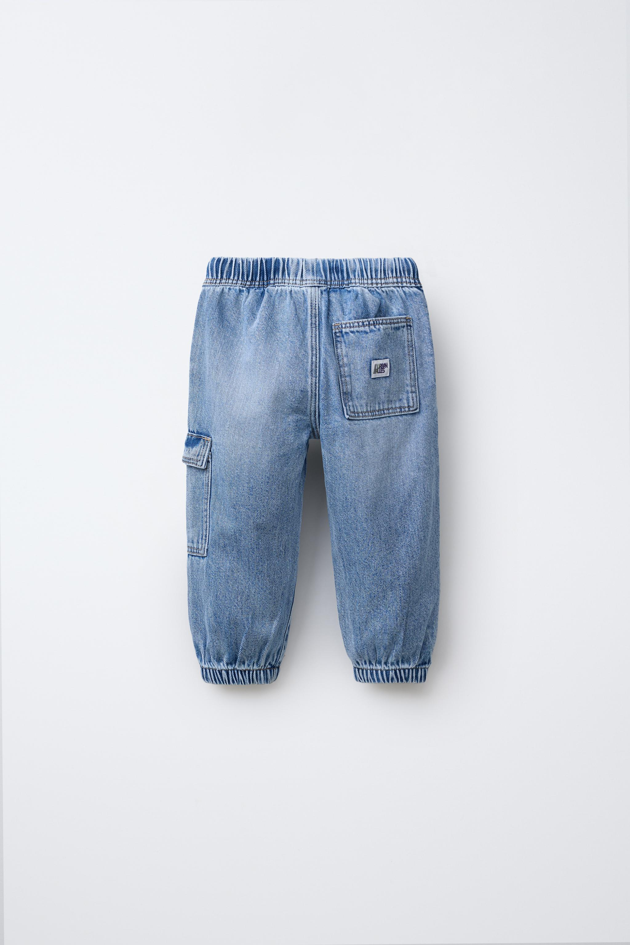 カーゴ ジョガーデニムパンツ - ミディアムブルー | ZARA Japan