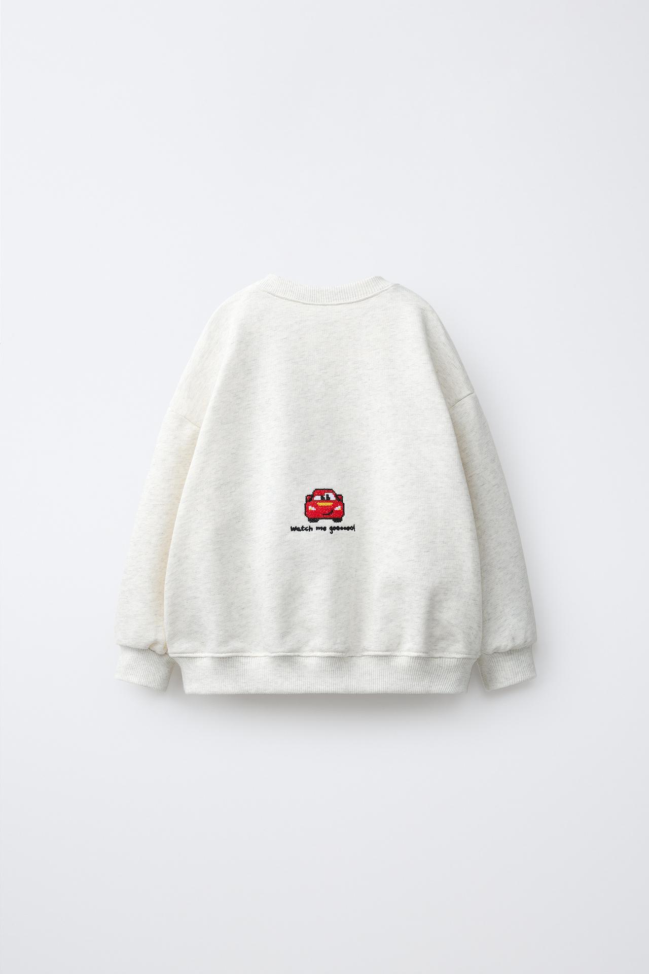 EMBROIDERED © DISNEY PIXAR SWEATSHIRT — Gray marl