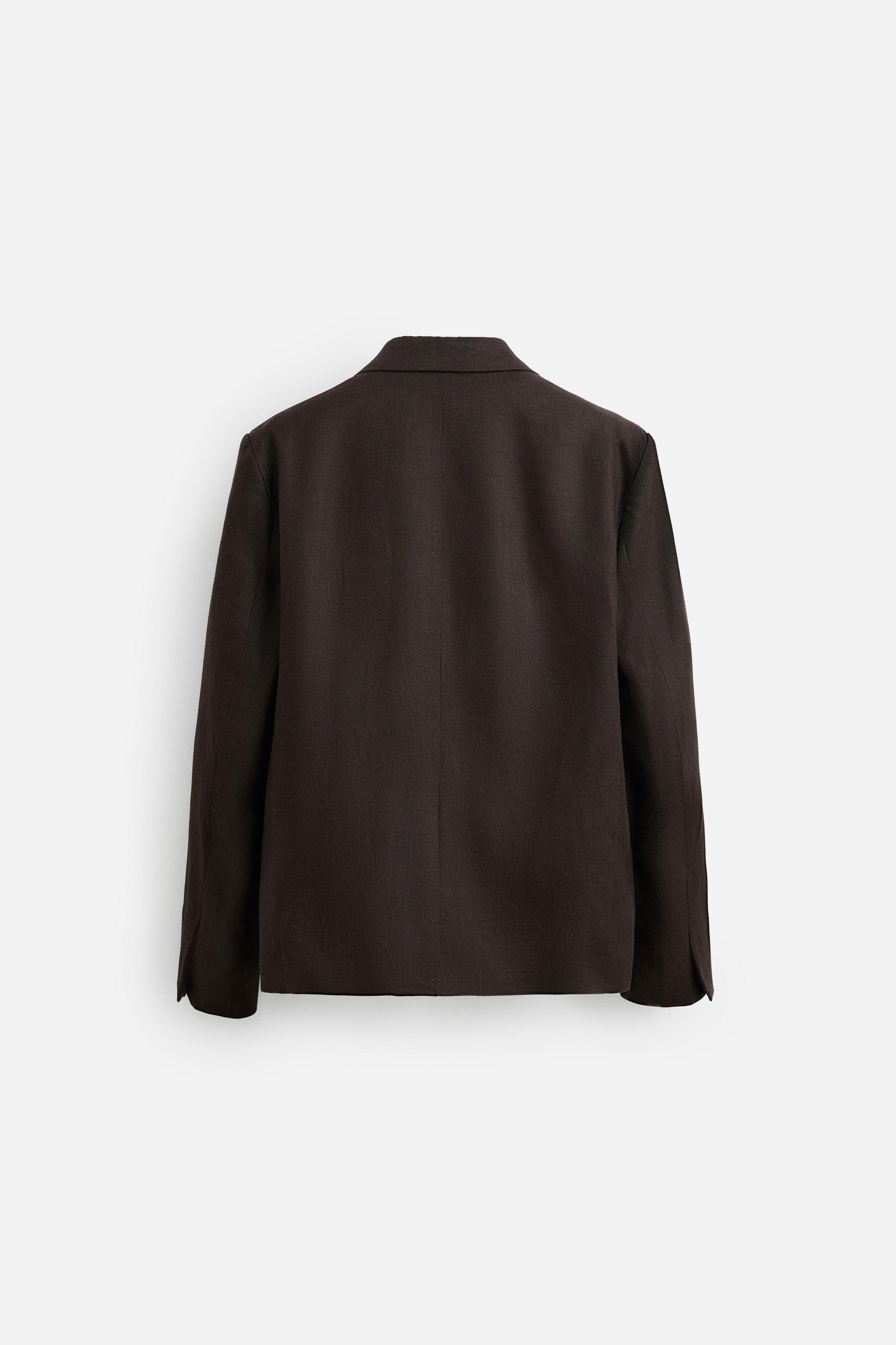 リネン100% スーツブレザー - ブラウン | ZARA Japan / 日本
