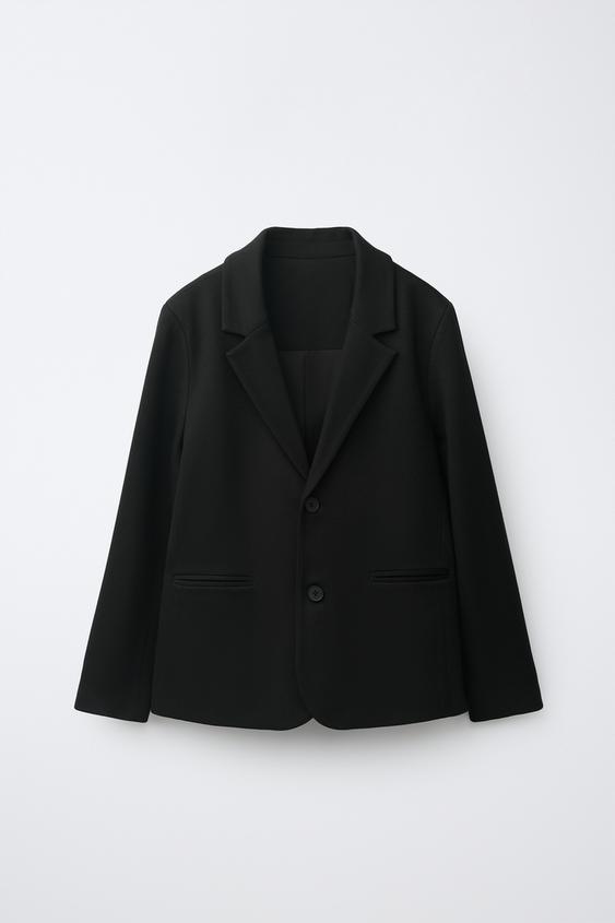 PLAIN SUIT BLAZER - Black by Zara - Image 0