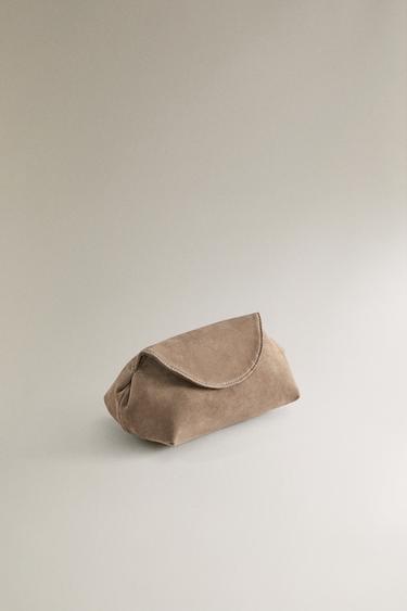 SOFT LEATHER CLUTCH WASH BAG - Greenish by Zara - Image 1
