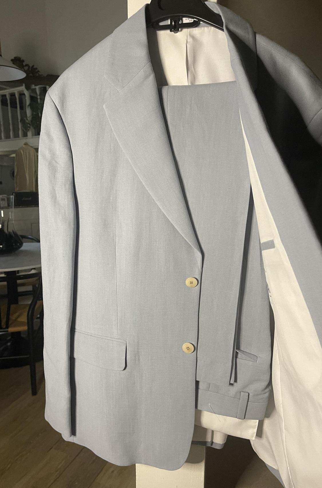 BLAZER EN LIN BLEU CIEL - Image 4