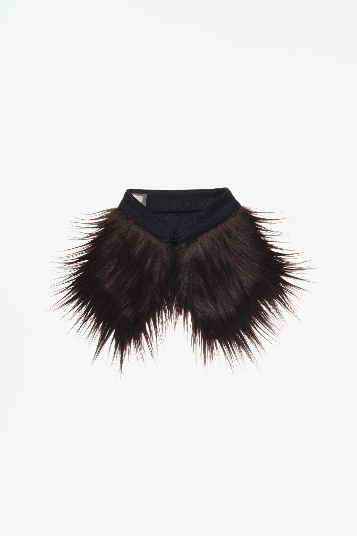 Женские аксессуары Zara Limited Edition Faux Fur Collar, цвет: Шоколадный — фото 1