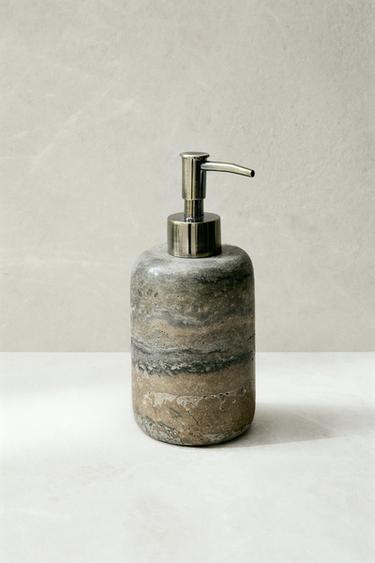 MARBLE SOAP DISPENSER - Brown / Green by Zara - Image 5