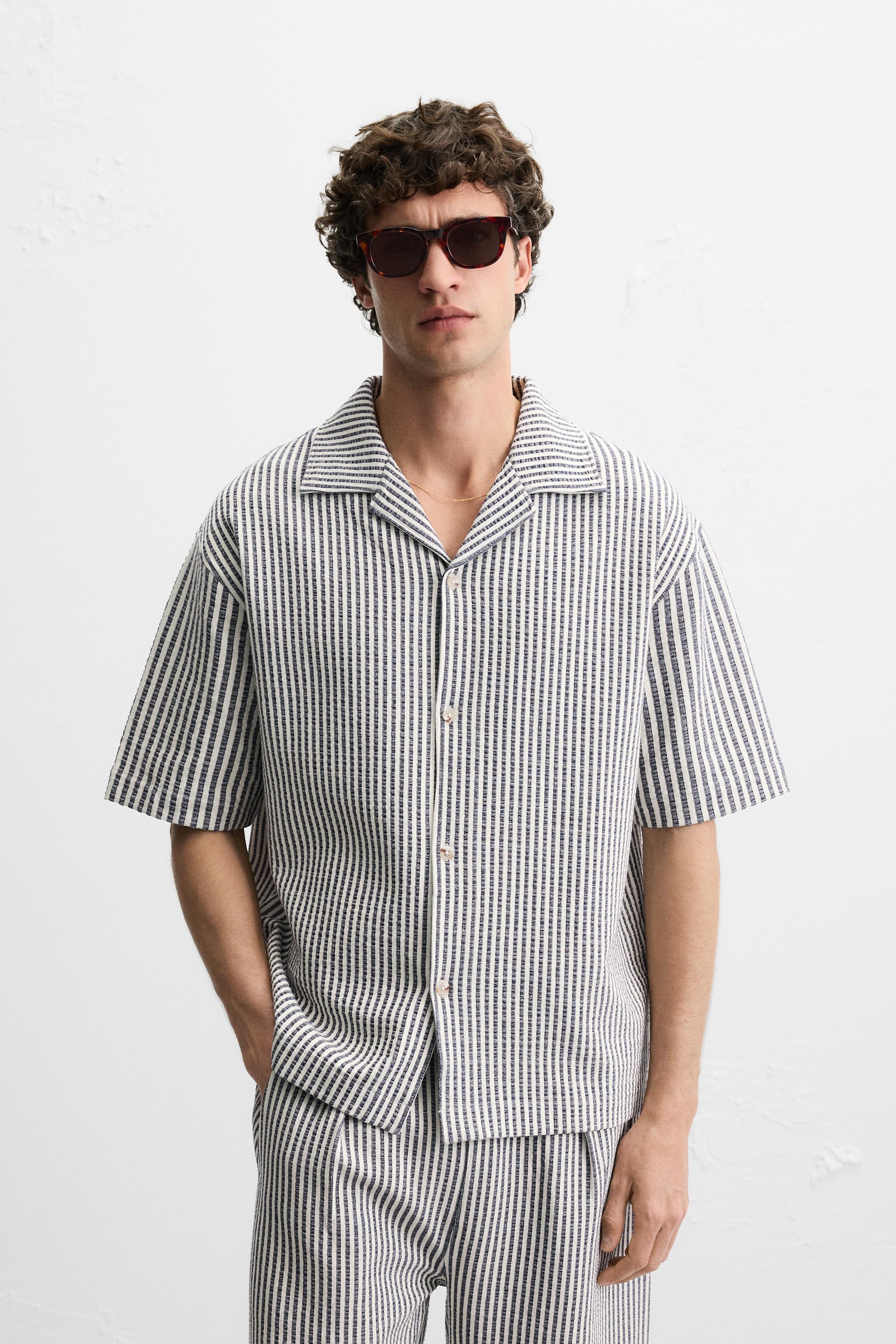 美品・希少】ZARA ザラ メンズ BTSテテ着用 鳥柄 長袖シャツ M