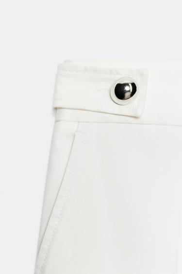 TROUSERS WITH METAL BUTTONS - Ecru by Zara - Image 8