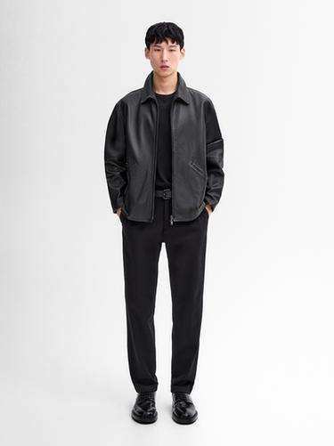 Zara Nappa leather jacket - Black - Image 0
