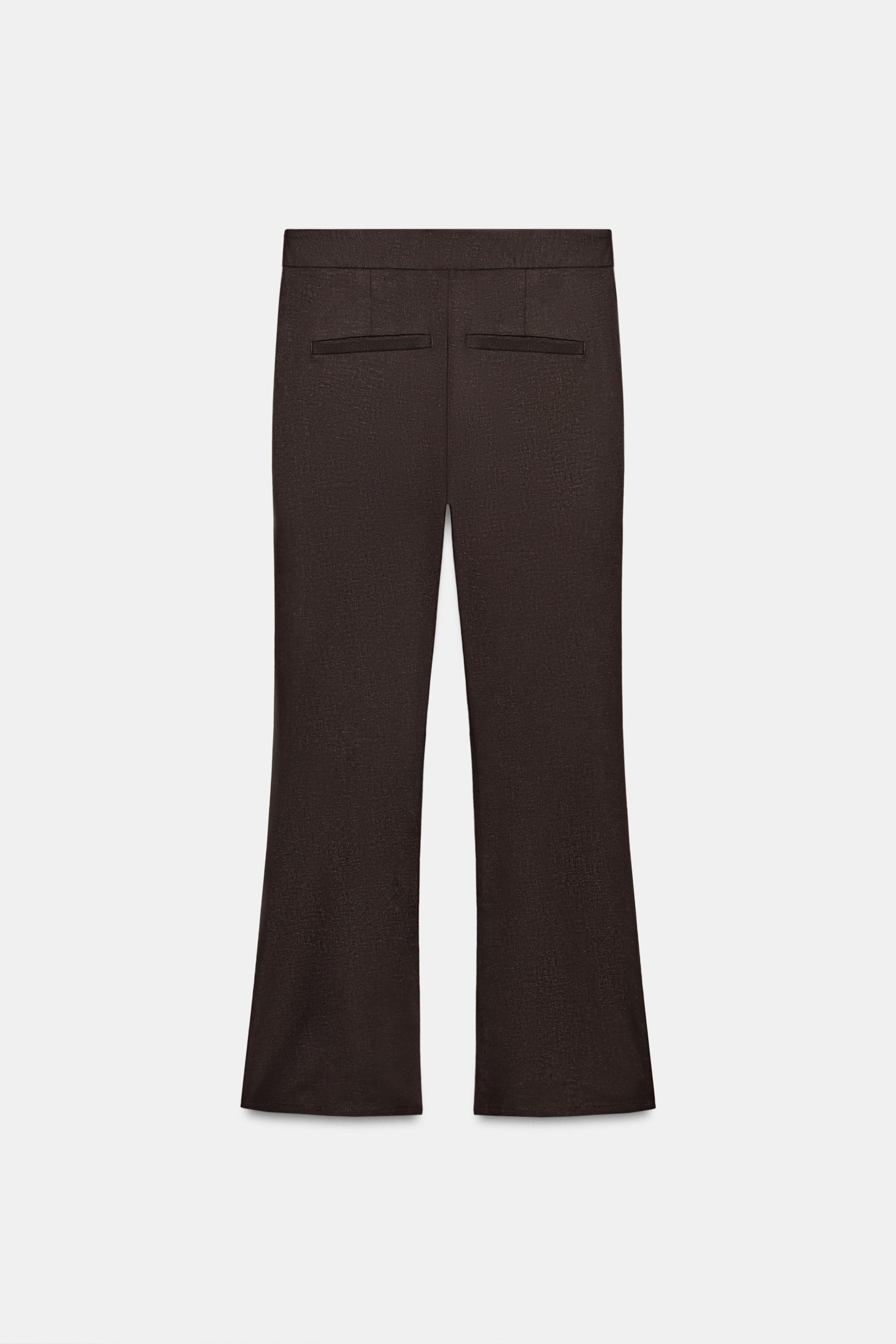 PANTALON MINI FLARE AVEC LIN