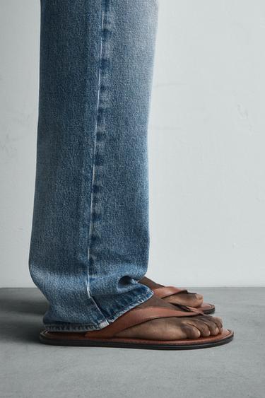 LEATHER LIMITED EDITION SANDALS - Brown by Zara - Image 0