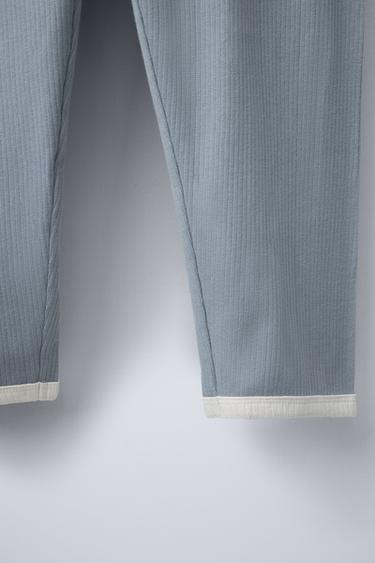 2-6 ANS/ PYJAMA CÔTELÉ UNI - Bleu / Gris de Zara - Image 5