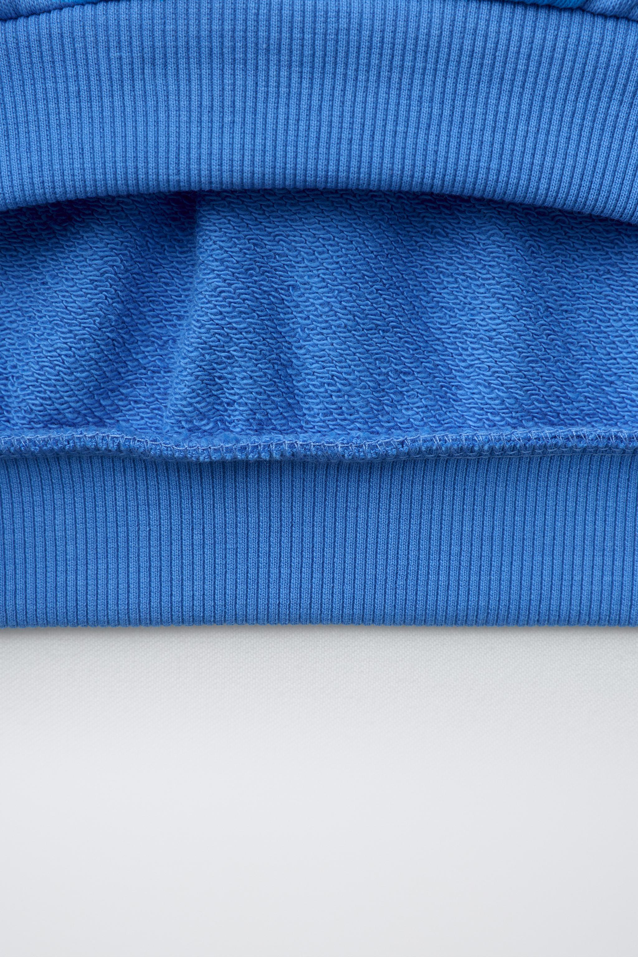 Детские худи Zara EMBROIDERED TEXT SWEATSHIRT — фото 5
