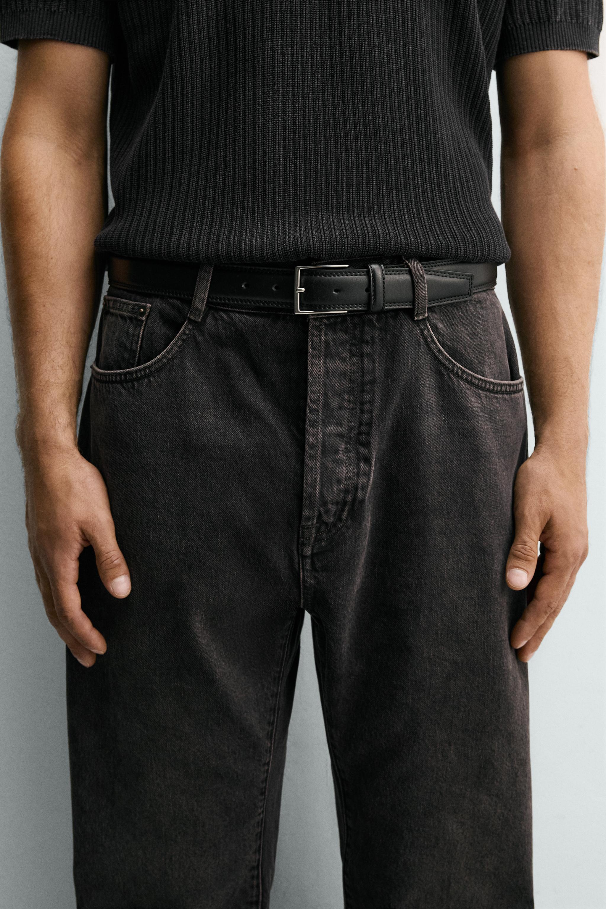 DRESS LEATHER BELT — Black (alternate view)