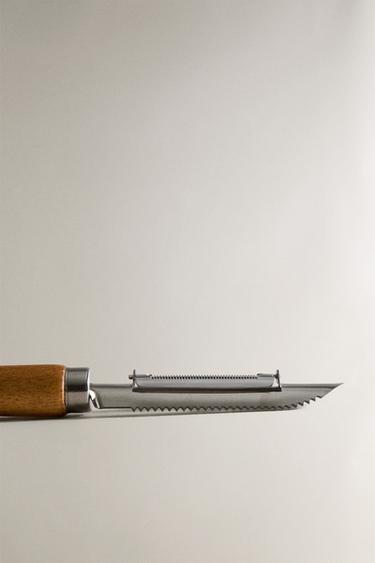 KITCHEN PEELER WITH WOODEN HANDLE - Brown by Zara - Image 4