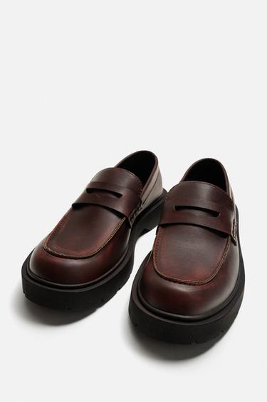 CHUNKY PENNY LOAFERS - Burgundy Red by Zara - Image 5