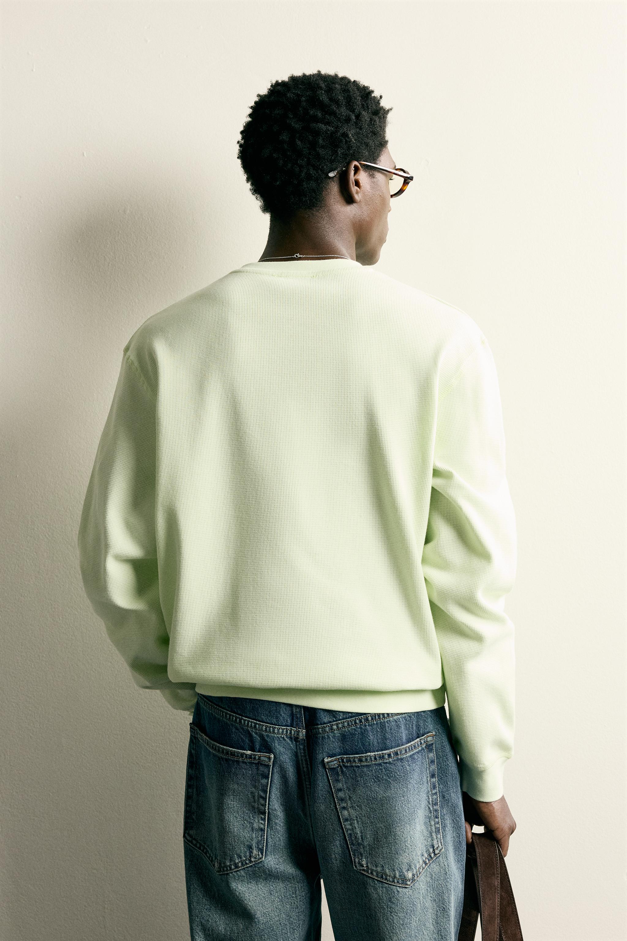 WAFFLE TEXTURE SWEATSHIRT