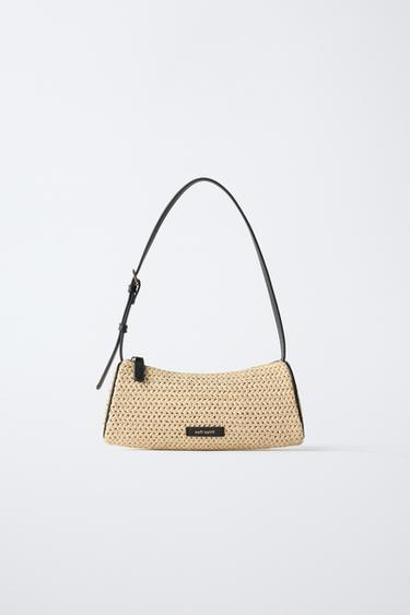 RAFFIA SHOULDER BAG - Ecru White by Zara