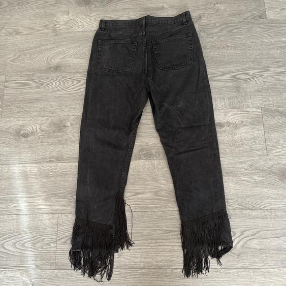 HIGH RISE JEANS WITH FRINGES - Image 2