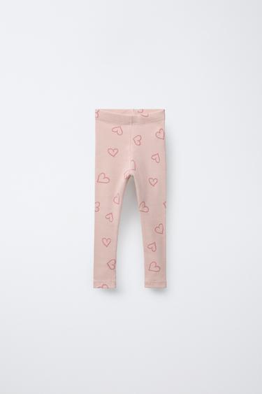 LEGGING RIB ESTAMPADO - Rosa de Zara