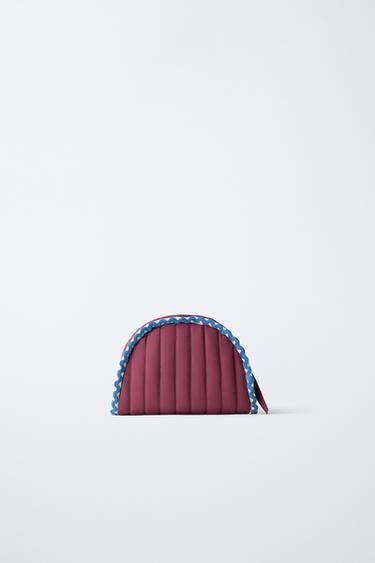 EMBROIDERED TOILETRY BAG - Burgundy Red by Zara - Image 4