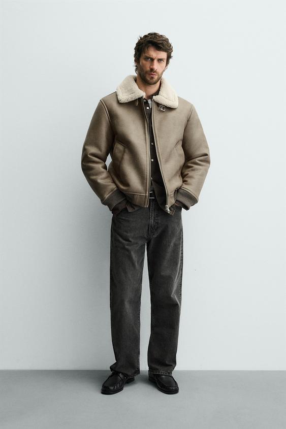 DOUBLE-FACED FAUX LEATHER JACKET