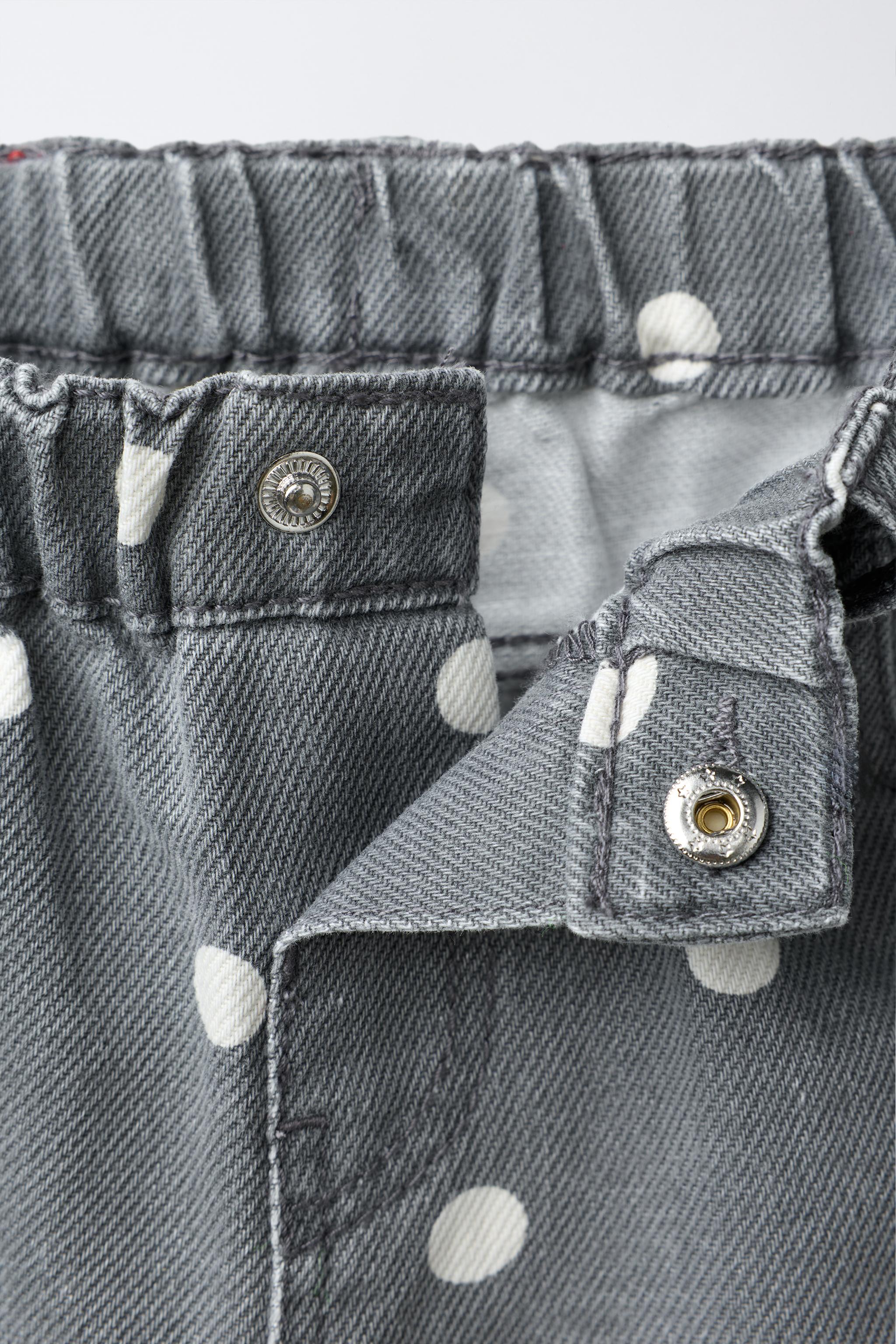 POLKA DOT BARREL JEANS