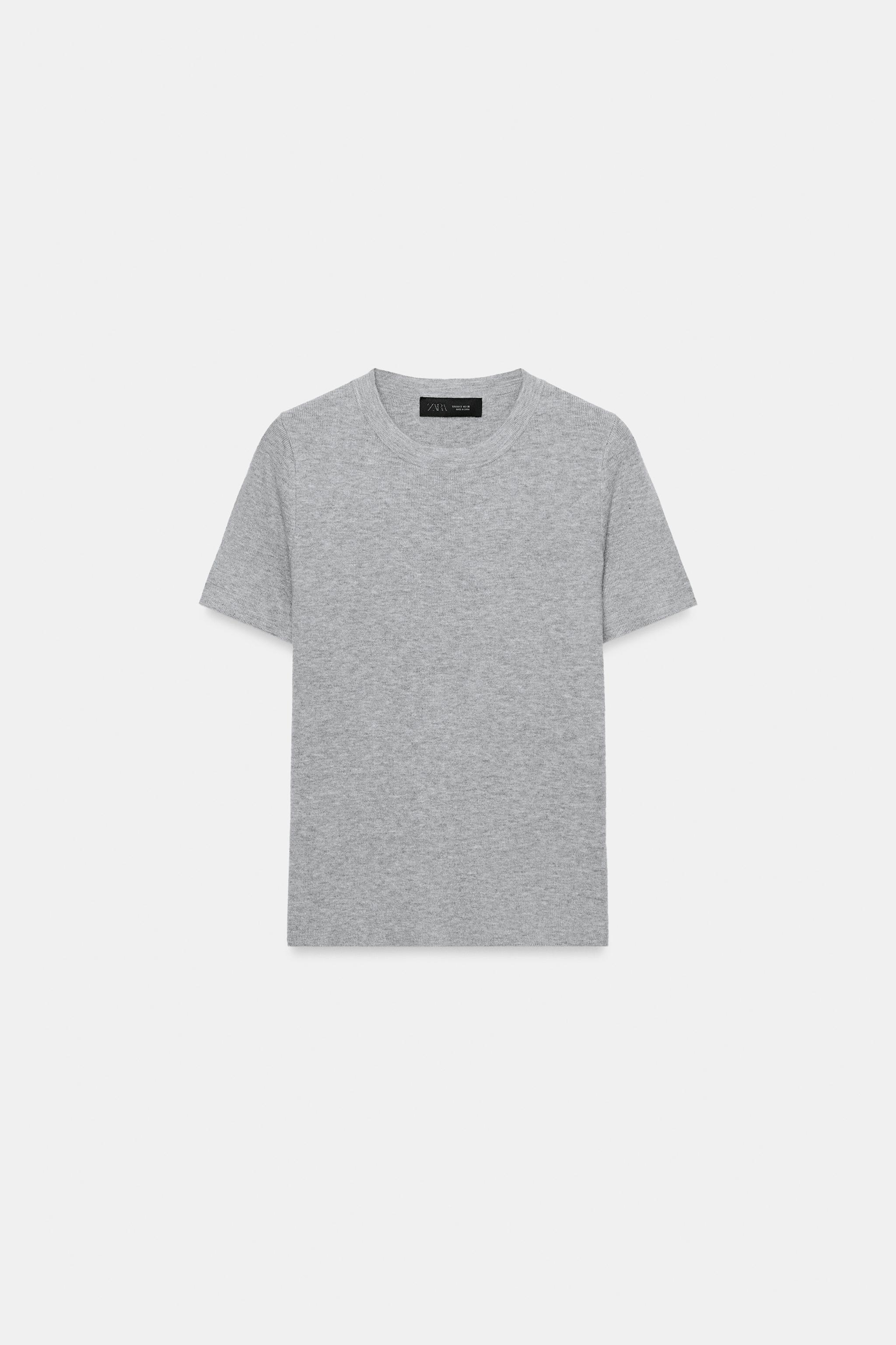 SOFT-TOUCH KNIT TOP — Gray