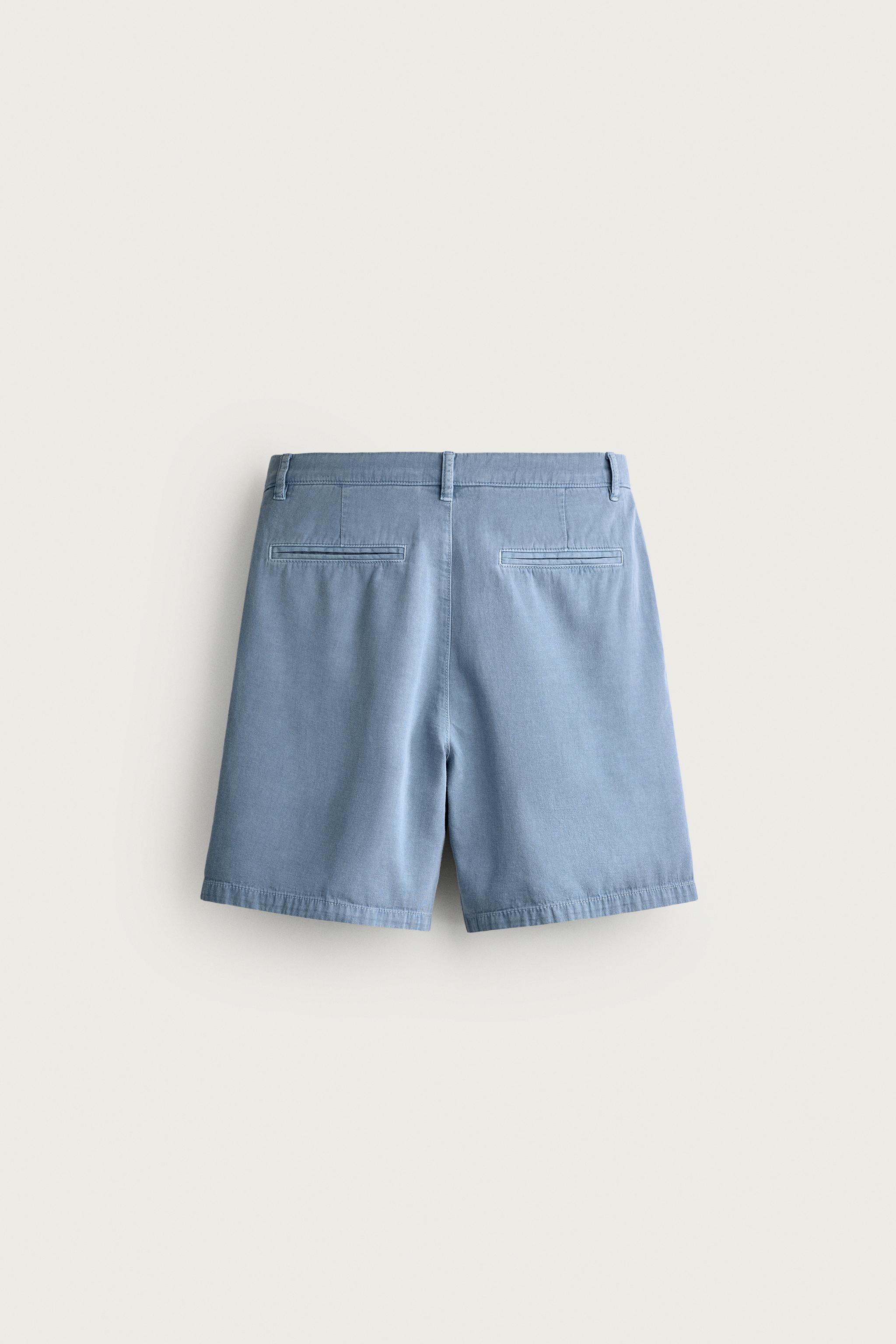 Zara REGULAR FIT YIKAMALI BERMUDA görsel 8