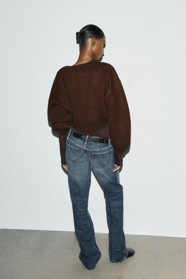 PLAIN KNIT JUMPER - Brown by Zara - Image 3