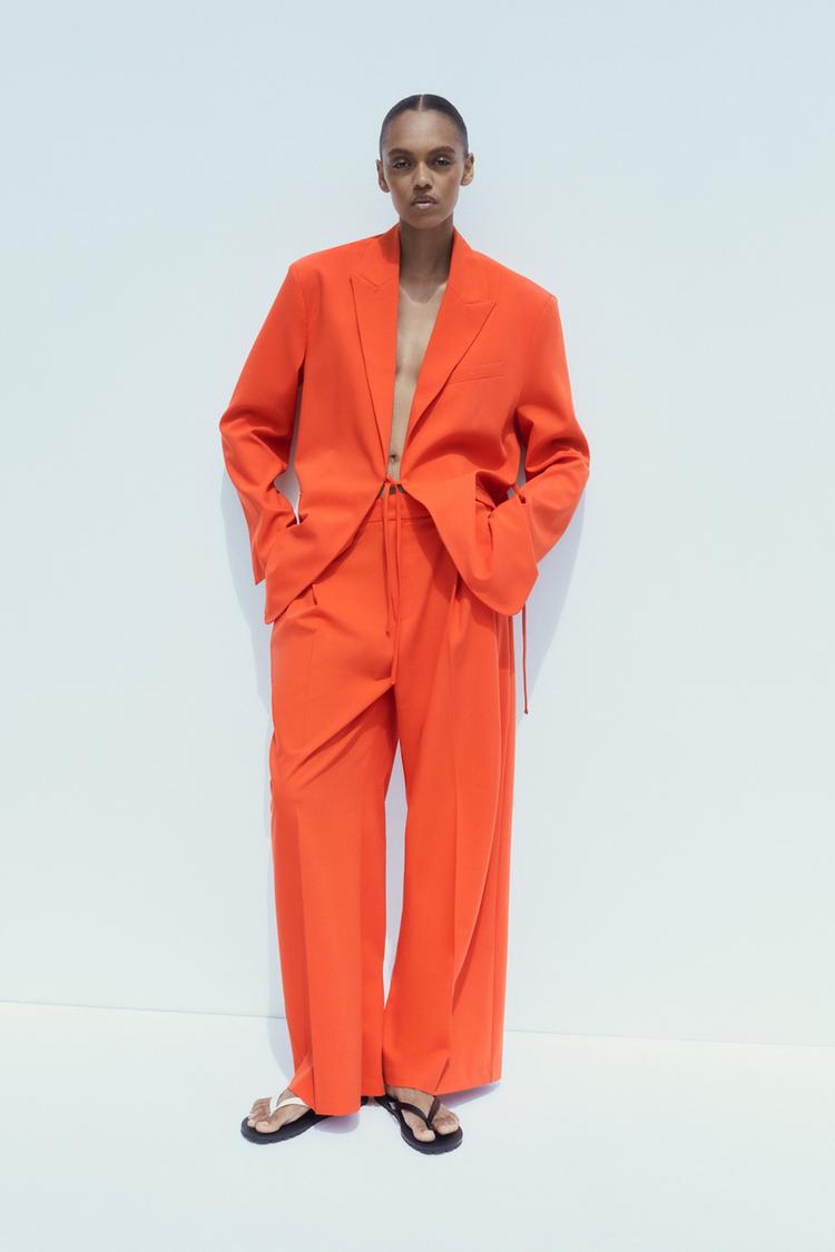 OVERSIZE WRAP BLAZER Red Coral ZARA Australia - Main Image