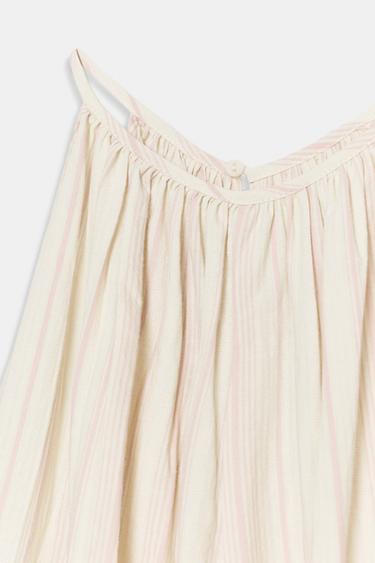 ZW COLLECTION LINEN BLEND HALTER DRESS - striped by Zara - Image 4