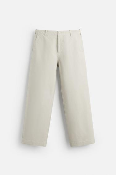PANTALON DE COSTUME RELAXED FIT - Blanc cassé de Zara - Image 6