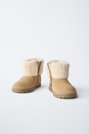 BOTTES DOUBLÉES BAREFOOT - Marron de Zara - Image 5