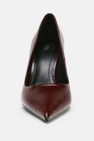 CHAUSSURES À TALONS EN CUIR - Marron de Zara - Image 3