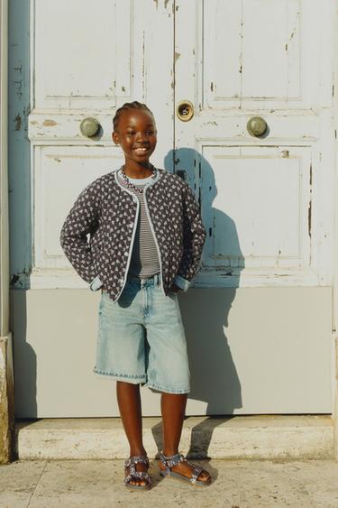 BLUSÃO ACOLCHOADO FLORES - Castanho da Zara