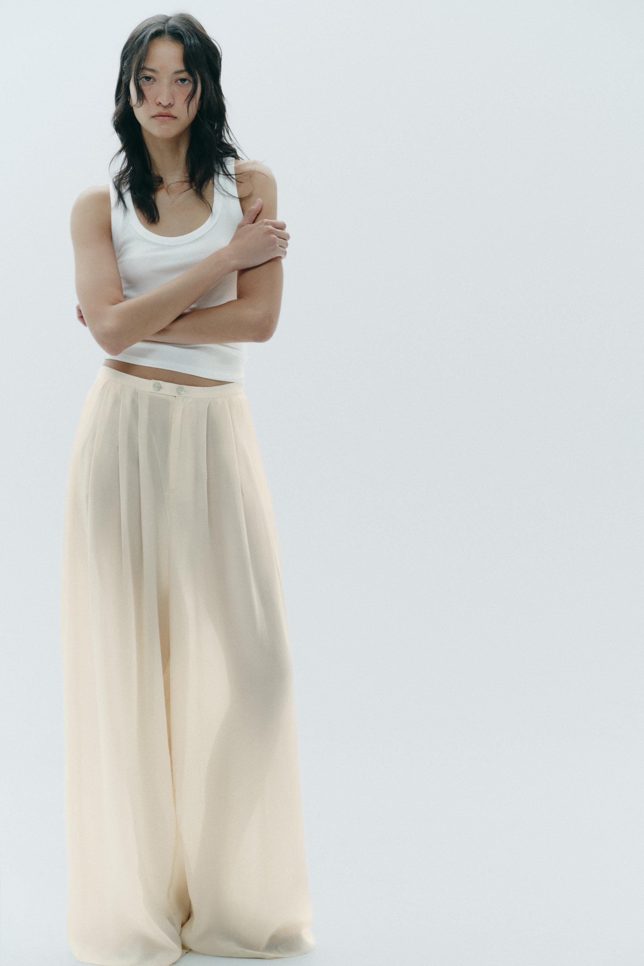 PANTALON LONGUEUR CHEVILLE MULTI PLIS