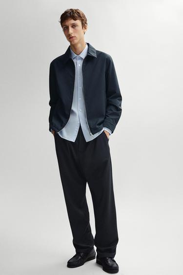 Lightweight jacket with collar detail — Navy blue 1
