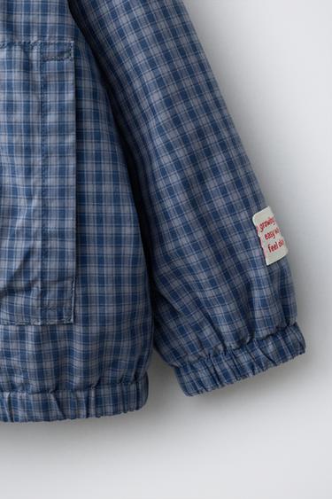 LIGHTWEIGHT CHECKS JACKET - Blue by Zara - Image 3
