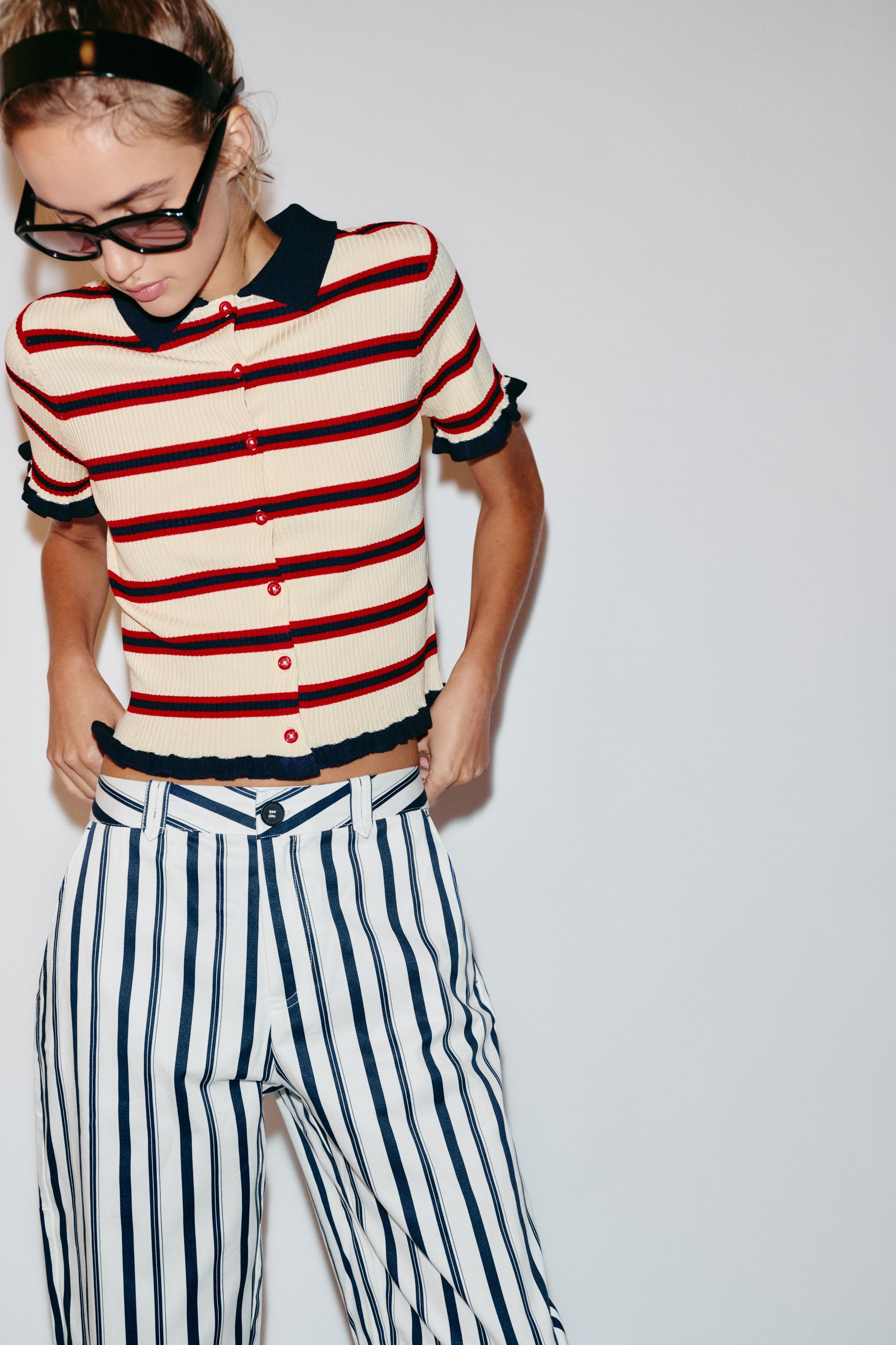 Zara ÇİZGİLİ CHINO PANTOLON görsel 2