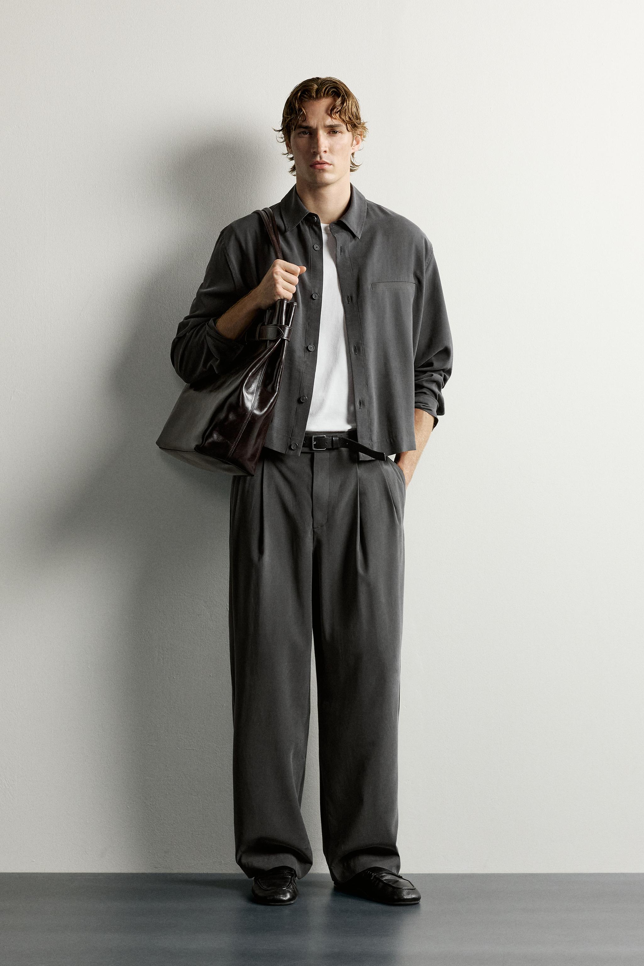 Zara RELAXED FIT PİLİLİ PANTOLON