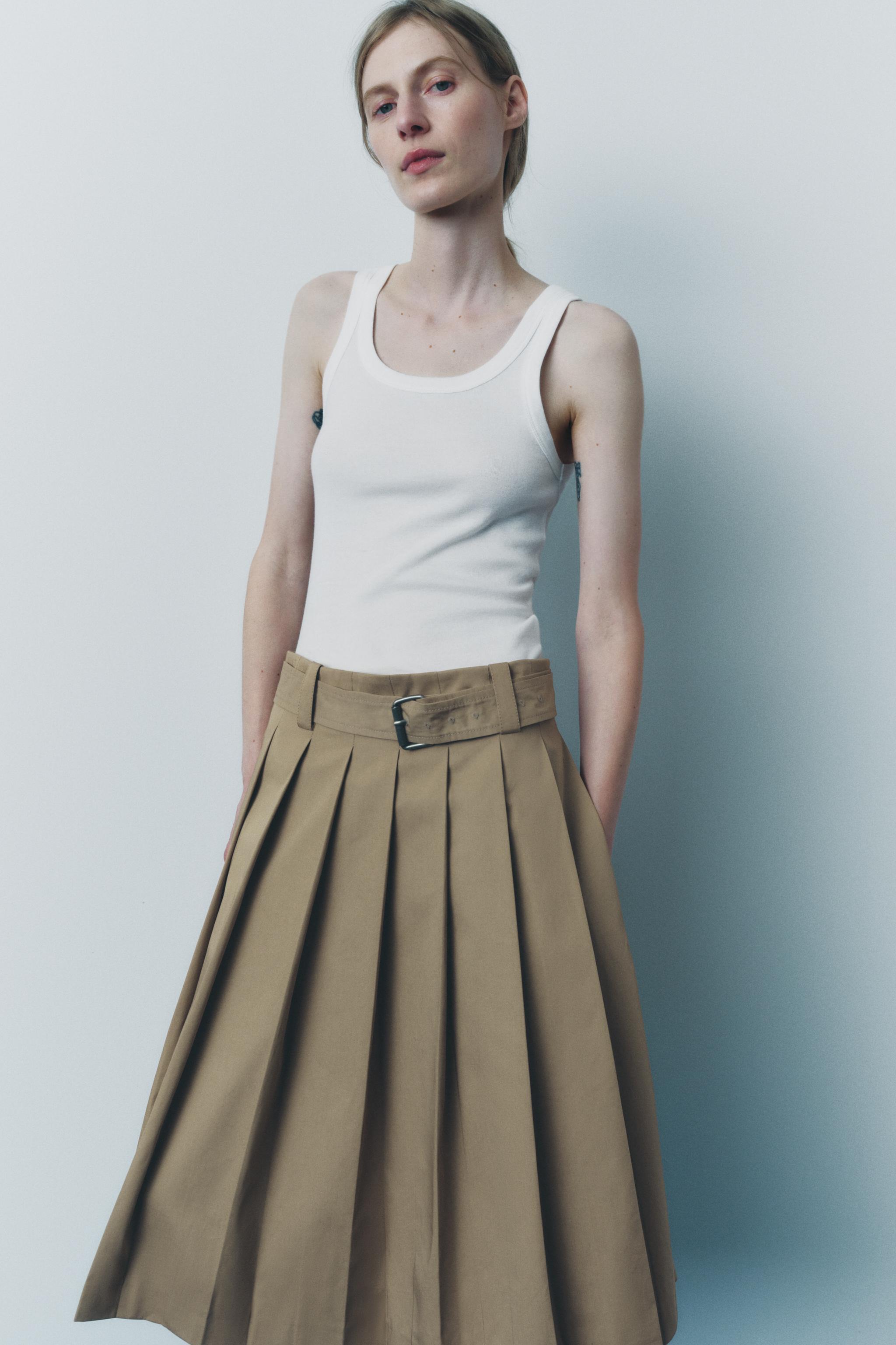 BOX PLEAT MIDI SKIRT LIMITED EDITION