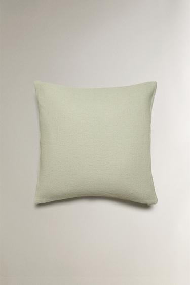 HERRINGBONE CUSHION COVER - Blue / Green by Zara - Image 2